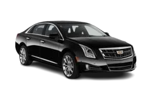Woody Creek Colorado black Cadillac XTS executive sedan